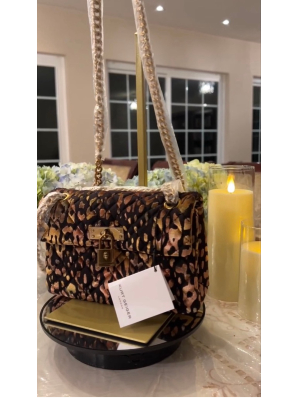 Kurt Geiger London Leopard Print Mini Brixton crossbody NWOT - Picture 2 of 6